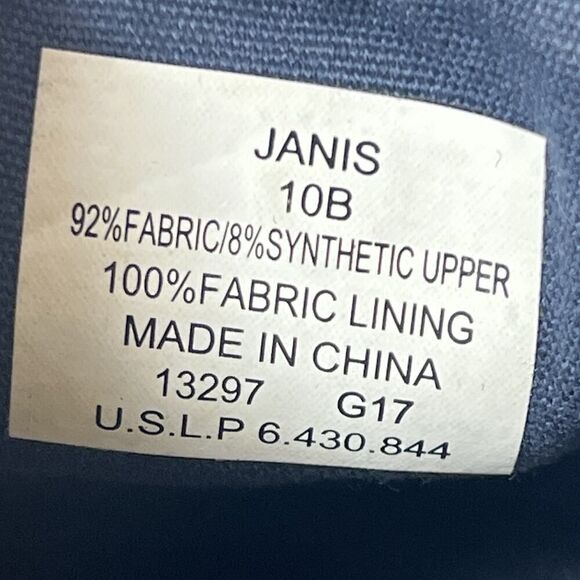 Lauren Ralph Lauren Womens Sz 10B Slip On Flats Casual Shoes Navy Blue Synthetic - Picture 10 of 11